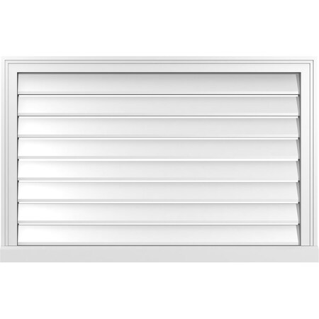 Ekena Millwork Vertical Surface Mount PVC Gable Vent: Functional, w/ 2"W x 2"P Brickmould Sill Frame, 40"W x 26"H GVPVE40X2603SF